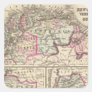 Adesivo Quadrado Granada novo, Venezuela, Guiana