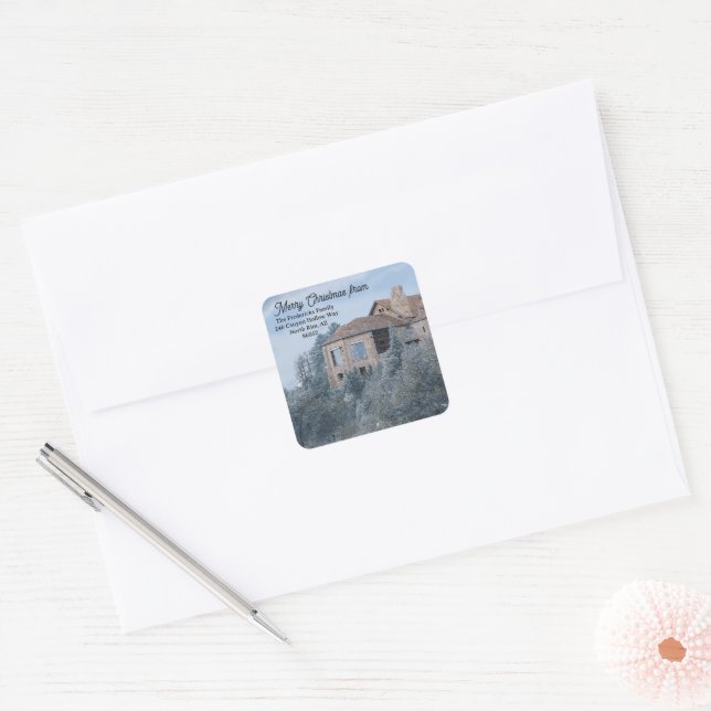 Adesivo Quadrado Grand Canyon Custom Christmas Greeting (Envelope)
