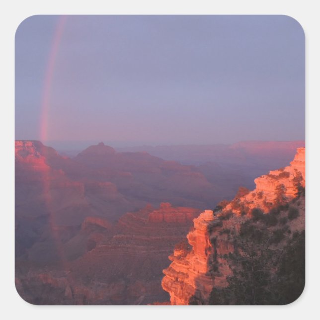 Adesivo Quadrado Grand Canyon Sunset Rainbow (Frente)