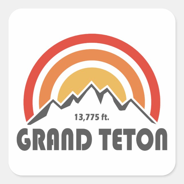Adesivo Quadrado Grand Teton (Frente)
