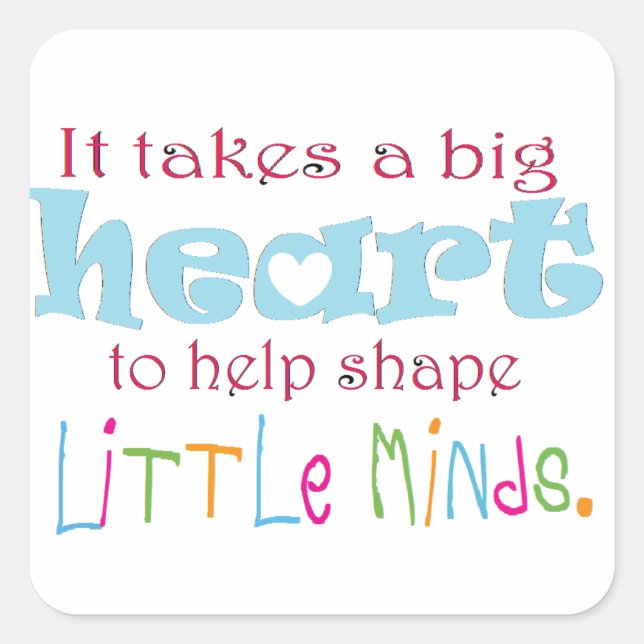 Adesivo Quadrado Grande Coração: Conselheiro:Mentor:Professora (Frente)