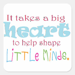 Adesivo Quadrado Grande Coração: Conselheiro:Mentor:Professora