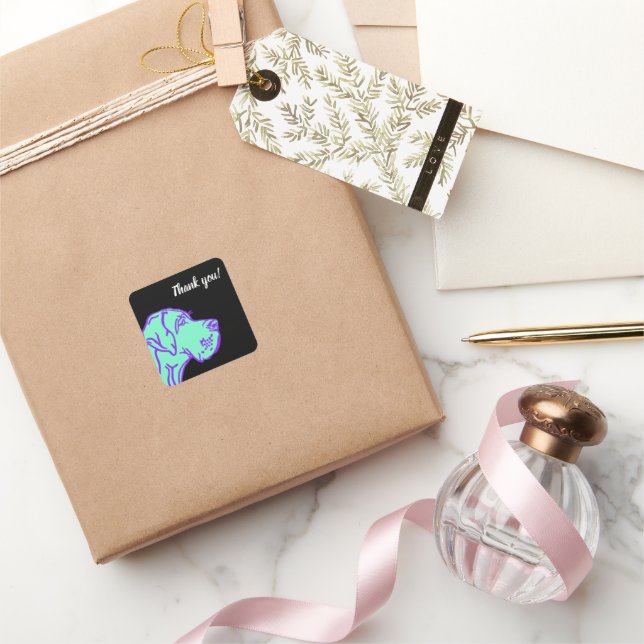 Adesivo Quadrado Grande desenho de Dane (Presentear)