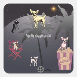 Adesivo Quadrado Grande Estrela Dazzling