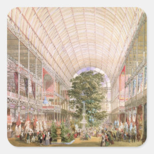 Adesivo Quadrado Grande exposição de 1851. Decoração do transe