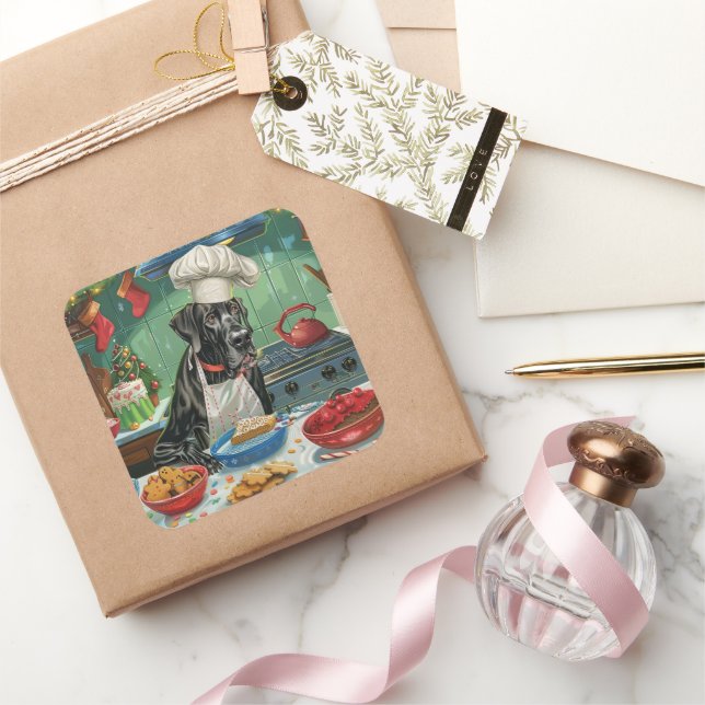 Adesivo Quadrado Grande Férias Dane Baking: Natal Festivo (Presentear)