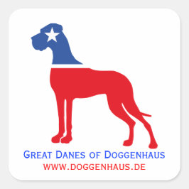 Adesivo Quadrado Grande identidade de criador de dinamarquês