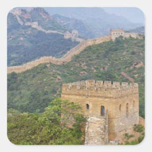 Adesivo Quadrado Grande Muralha da China em Jinshanling, China. 2