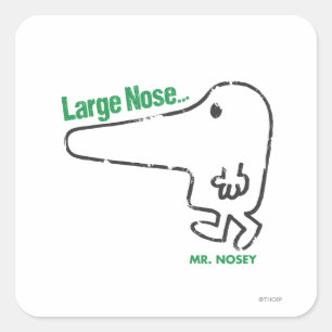 Adesivo Quadrado Grande nariz do Sr. Nosey