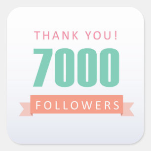 Adesivo Quadrado gratitude você-social de 7000 meios do obrigado