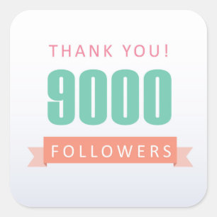 Adesivo Quadrado gratitude você-social de 9000 meios do obrigado