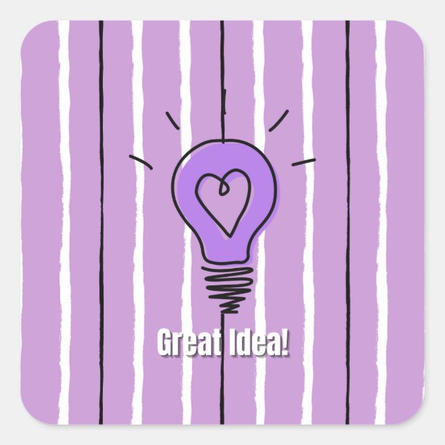 Adesivo Quadrado Great Idea! (Frente)