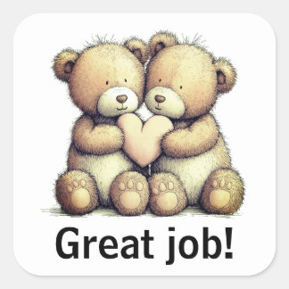 Adesivo Quadrado Great job stickers