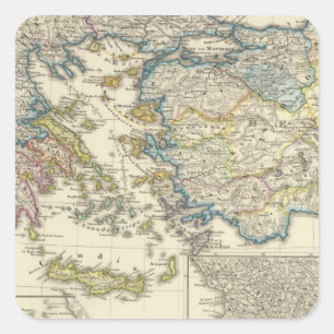 Adesivo Quadrado Grécia, Ásia Menor 1453