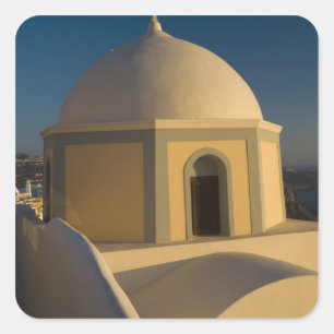 Adesivo Quadrado Grécia e Ilha Grega de Santorini cidade de 2
