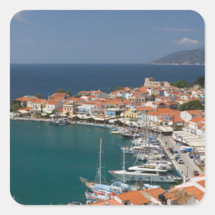 Adesivo Quadrado GRÉCIA, Ilhas do Nordeste do Mar Egeu, SAMOS, 3