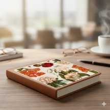 Green Pink Beige Vintage Floral Personal Sticker