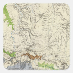 Adesivo Quadrado Green River from the Union Pacific Rail Road Map