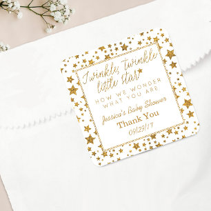 Adesivo Quadrado Grelha, Grelha, Pequeno Chá de fraldas De Estrela 