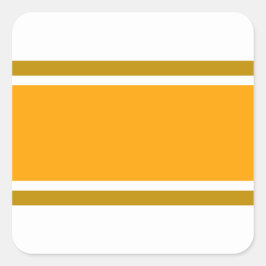 Adesivo Quadrado Greve de Corrida Amarelo-Brilhante em Branco