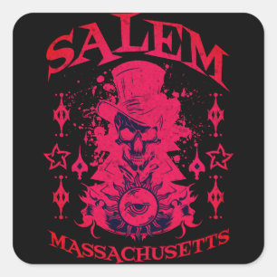 Adesivo Quadrado Grim Reaper Salem Massachusetts