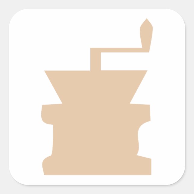 Adesivo Quadrado Grinder de Café (Frente)