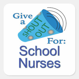 Adesivo Quadrado Gritar para Enfermeiros Escolares