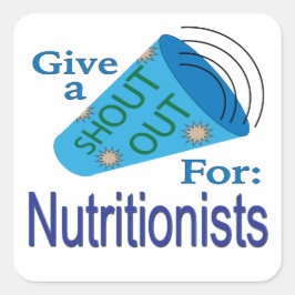 Adesivo Quadrado Gritar por Nutricionistas