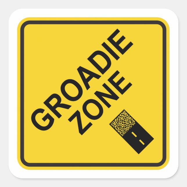 Adesivo Quadrado Groadie Zone Gravel Cycling (Frente)