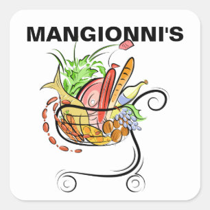 Adesivo Quadrado Grocery Sticker