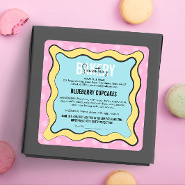 Adesivo Quadrado Groovy Retro Diversão Colorida Chef Cottage Law