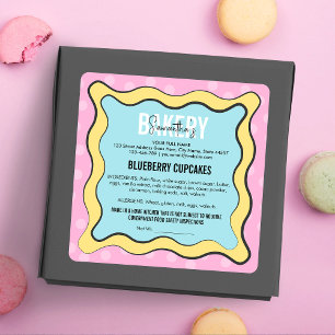 Adesivo Quadrado Groovy Retro Diversão Colorida Chef Cottage Law