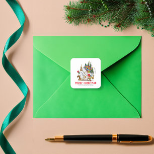 Adesivo Quadrado Grpolegadas e Max Runaway Sleigh