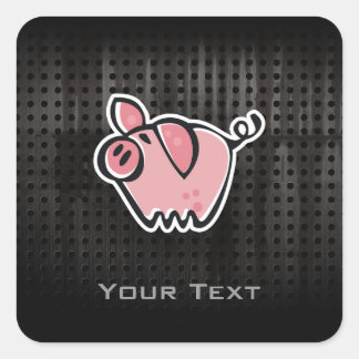Adesivo Quadrado Grunge Pig