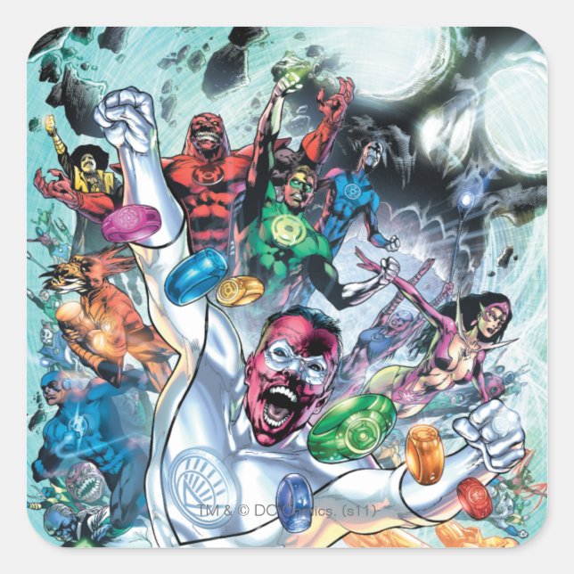 Adesivo Quadrado Grupo Corp com Anéis (Frente)