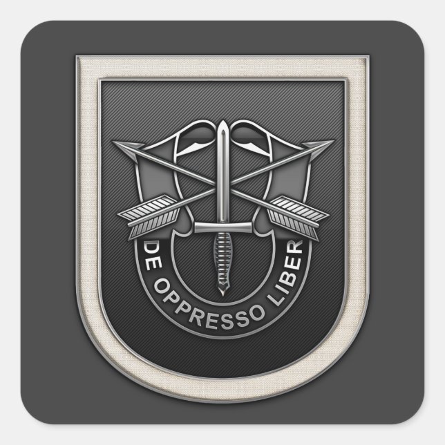 Adesivo Quadrado Grupo das Forças Especiais de 5 (Airborne) (Frente)