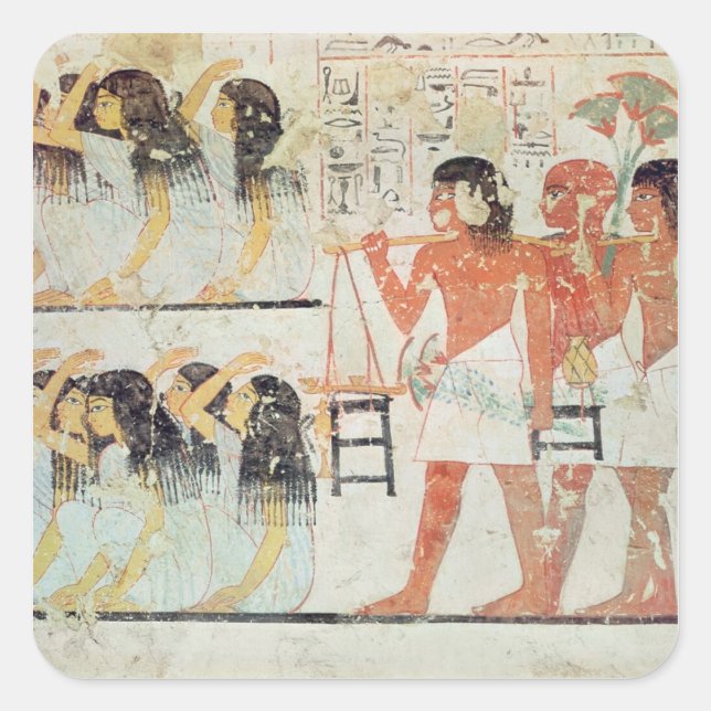 Adesivo Quadrado Grupo de luto na procissão funerária (Frente)