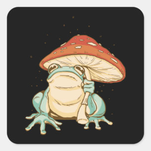 Adesivo Quadrado Guarda-chuva do Sapo de núcleo de algodão