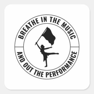 Adesivo Quadrado Guarda de cores Sinalizador Corps Banda de dançari