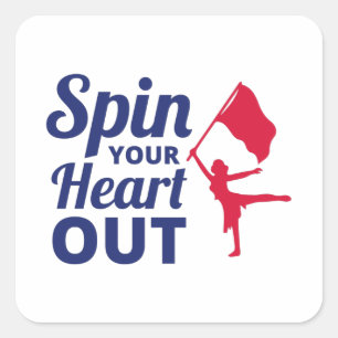 Adesivo Quadrado Guarda de cores Sinalizador Corps Banda de dançari