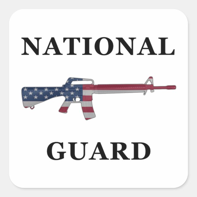 Adesivo Quadrado Guarda nacional M16 Sticker (Frente)
