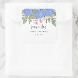 Adesivo Quadrado Guardanapo de Chuva de Noiva Floral Moderno Hortên
