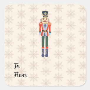 Adesivo Quadrado Guardanapo de Papel de Natal com Padrão de Floco d