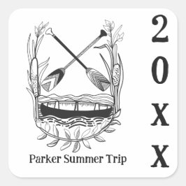 Adesivo Quadrado Guardanapos personalizados para viagem de família 