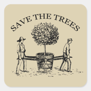 Adesivo Quadrado Guardar o Vintage Illustration Sticker 1