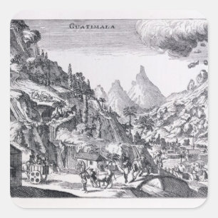 Adesivo Quadrado Guatemala', no espanhol America do Norte