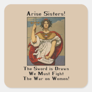 Adesivo Quadrado Guerra às Mulheres Protestos Políticos