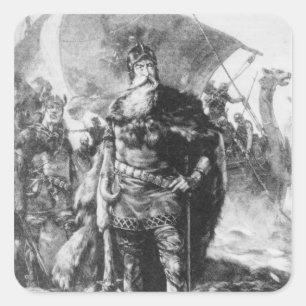 Adesivo Quadrado Guerreiro de Viking