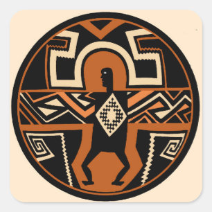 Adesivo Quadrado Guerreiro Mimbres
