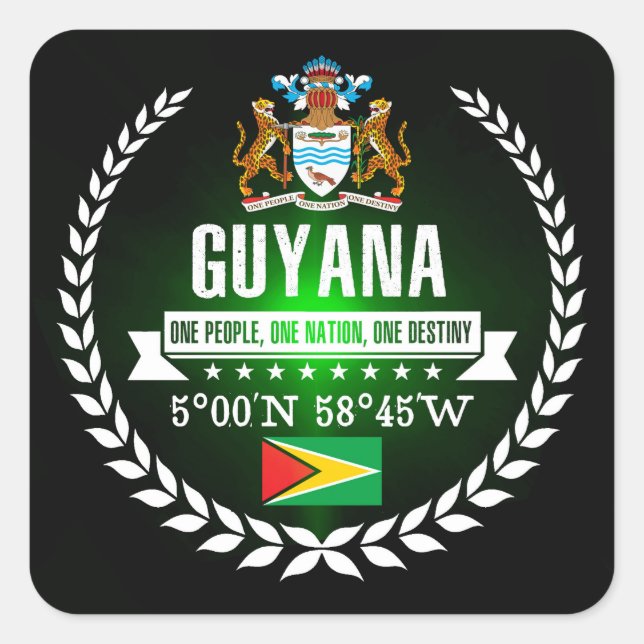 Adesivo Quadrado Guiana (Frente)
